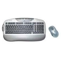 Kit wireless tastatura + mouse optic A4Tech KBS-2348RP, PS2, argintiu/negru