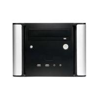 Desktop-cube mATX, sursa 350W, argintie + negru, structura sandwich aluminiu/plastic