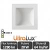 Downlight Led Patrat Lumina Indirecta 20W 4200K ( Alb-Neutru )