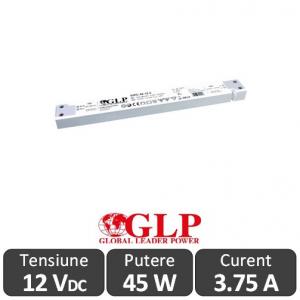 Sursa alimentare Slim GLP LED 45W 12V IP20