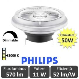 Bec LED Philips - MASTER LEDspot LV AR111 D 11-50W 40D 930 alb-cald