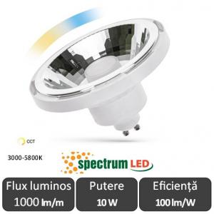 Spot LED Spectrum Smart Alb 10W AR111 soclu GU10 CCT WIFI Bluetooth