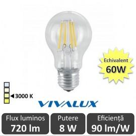 Bec LED Clasic Vivalux 8W 720lm E27 AF60