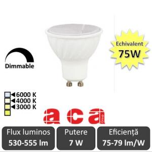 Spot LED Aca lighting - 7-75W GU10 Dimabil 3000/4000/6000K