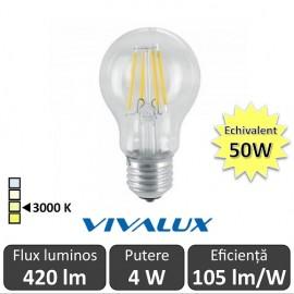 Bec LED Clasic Vivalux 4W 420lm E27 AF60