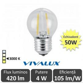 Bec LED Clasic Vivalux 4W 420lm E27 GF45