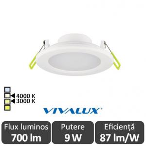 Vivalux PUNTO LED 9W alb cald sau alb-neutru