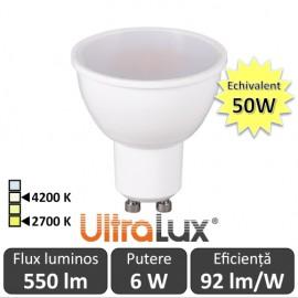 Bec LED SPOT GU10 6W 4200K 120D alb-cald/alb-neutru
