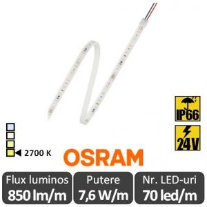 Banda LED flexibila - Osram VFP1000 827 7.6W/m 24V rola 5m alb-cald