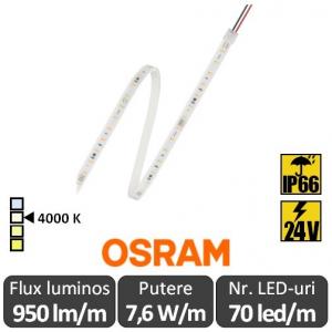Banda LED flexibila - Osram VFP1000 840 7.6W/m 24V rola 5m alb-neutru