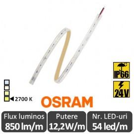 Banda LED flexibila - Osram VFP900 827 12,24W/m 24V rola 5m alb-cald