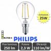 Bec led philips - classic filament led 2,3w p45 e14