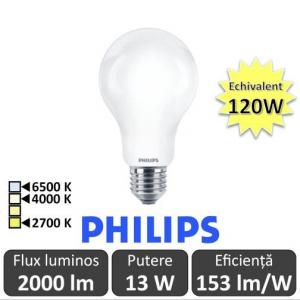 Bec LED Philips - CorePro LED bulb 13-120W E27 230V A67 alb-cald,neutru sau rece