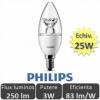 Bec led philips - ledcandle 3w e14 230v b38 alb-cald