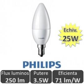 Bec LED Philips - CorePro LEDcandle 3,5W E14 230V B38 alb-cald