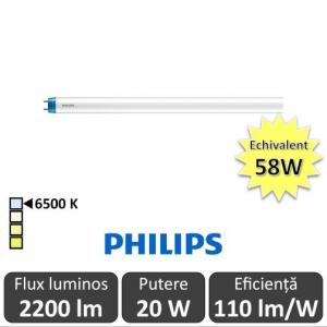 Tub LED Philips CorePro LEDtube 1500mm 20W 865 C 230V, alb-rece