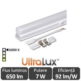 Ultralux Tub LED Thermoplastic 7W T5 650mm 6000K alb-rece