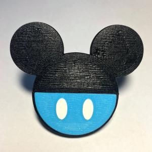 Buton plastic Mickey Mouse bleu