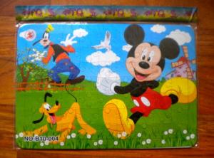 Puzzle carton  Mickey, Pluto si Goofy