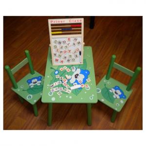Masuta copii cu 2 scaune Urs + Tablita Cadou