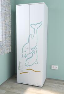 Dulap copii Dolphins - 60x51x178 cm