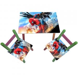 Masuta copii cu 2 scaune Spider-Man