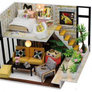 Casa in miniatura Yellow - montare manuala prin lipire