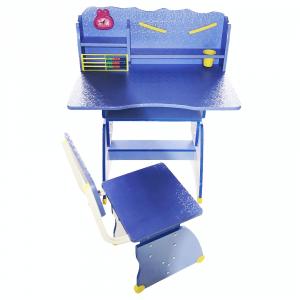 Birou reglabil cu scaunel reglabil copii Simple Bleu