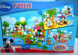 Puzzle Disney 3 in 1 -  Club Mickey Mouse