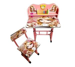 Birou cu scaunel reglabil copii Fetita Roz