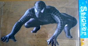 Sticker mediu Spiderman negru