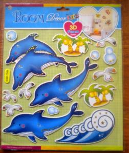 Sticker 3 D Delfini