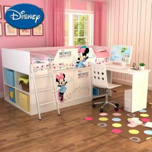 Pat copii suprapus cu birou Minnie Mouse