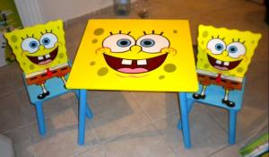 Masuta copii cu 2 scaune Sponge