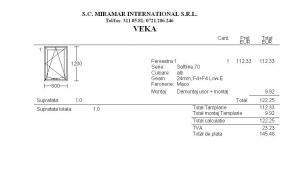 Geam de bucatarie standard