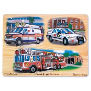 Melissa & Doug - Puzzle sonor Vehicule de ugenta MD2760