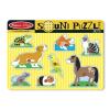 Melissa&doug - puzzle de lemn cu sunete animale de