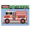 Melissa&doug - puzzle de lemn cu sunete masina de pompieri md0731