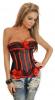 Corset negru cu rosu Dina