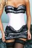 Corset roz cu negru luisa