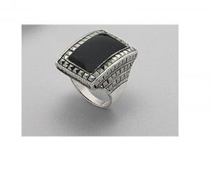 Inel argint onix si marcasite 55-565-1068