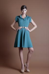 Rochie casual verde clos