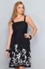 Rochie casual in bretele cu imprimeu flori 08.06207