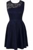 Rochie carlisa din jacard bleumarin