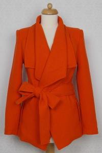 Jacheta din stofa de lana - portocaliu