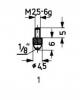 Varf palpator pt ceas comparator, carbura, racord filet M2.5, standard, desen1/Standard K&#2013265924;fer