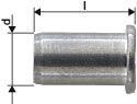 Piulite nituri oarbe, aliaj aluminiu-magneziu, standard, cap rotund plat, M5x7x11,5, Gesipa