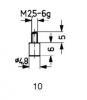 Varf palpator pt ceas comparator, otel, racord filet M2.5, plan, desen11/10,0mm, K&#2013265924;fer
