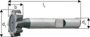 Freza de canelat, tip N, 10 taisuri, DIN850D K HSS-Co5%, 25,5x6,0mm, Forum