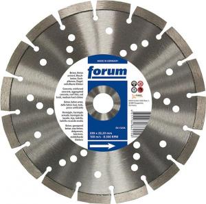 Disc de debitare, diamantat, sudura cu laser, 300x25,4x3,1mm, Forum